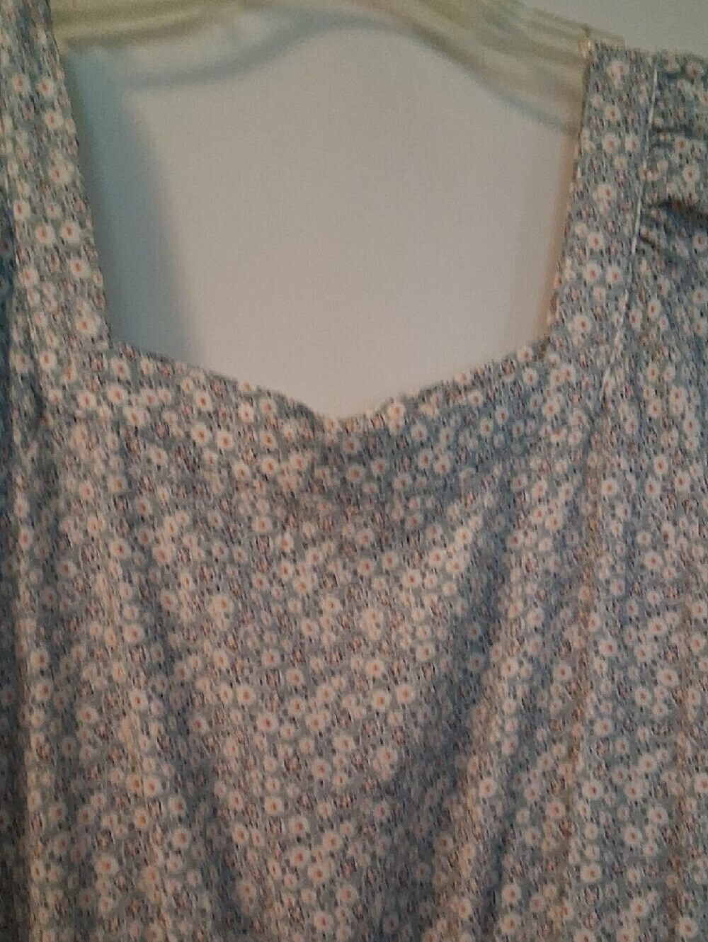 Monteau Los Angelos Blue Floral Square-Neck Midi Dress - Picture 12 of 14